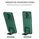 For iPhone 16 Pro Max Stereoscopic Holder Sliding Camshield Phone Case(Green) - 3