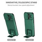 For iPhone 16 Plus Stereoscopic Holder Sliding Camshield Phone Case(Green) - 3