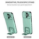 For iPhone 16 Plus Stereoscopic Holder Sliding Camshield Phone Case(Light Blue) - 3