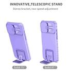 For iPhone 16 Plus Stereoscopic Holder Sliding Camshield Phone Case(Purple) - 3