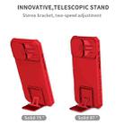 For iPhone 16 Stereoscopic Holder Sliding Camshield Phone Case(Red) - 3