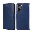 For ZTE Axon 40 Lite Crystal Texture Leather Phone Case(Royal Blue) - 1
