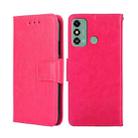 For ZTE Blade A53 4G Crystal Texture Leather Phone Case(Rose Red) - 1