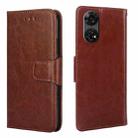 For ZTE Anshin Family Crystal Texture Leather Phone Case(Brown) - 1