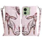 For Motorola Edge 40 3D Colored Flip Leather Phone Case(Butterfly High-heeled) - 1