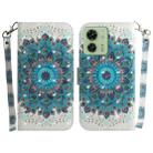 For Motorola Edge 40 3D Colored Horizontal Flip Leather Phone Case(Peacock Wreath) - 1