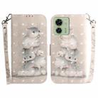 For Motorola Edge 40 3D Colored Horizontal Flip Leather Phone Case(Squirrels) - 1