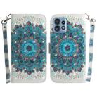 For Motorola Edge 40 Pro 3D Colored Horizontal Flip Leather Phone Case(Peacock Wreath) - 1