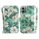 For Motorola Moto G14 3D Colored Flip Leather Phone Case(Watercolor Flower) - 1