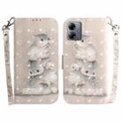 For Motorola Moto G14 3D Colored Horizontal Flip Leather Phone Case(Squirrels) - 1