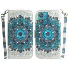 For Motorola Edge 40 Neo 3D Colored Flip Leather Phone Case(Peacock Wreath) - 1