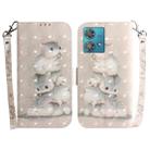 For Motorola Edge 40 Neo 3D Colored Flip Leather Phone Case(Squirrels) - 1