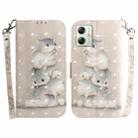 For Motorola Moto G54 3D Colored Flip Leather Phone Case(Squirrels) - 1