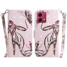 For Motorola Moto G84 3D Colored Horizontal Flip Leather Phone Case(Butterfly High-heeled) - 1