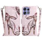 For Motorola Edge 50 Pro 3D Colored Flip Leather Phone Case(Butterfly High-heeled) - 1