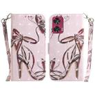 For Motorola Edge 50 Fusion 3D Colored Horizontal Flip Leather Phone Case(Butterfly High-heeled) - 1