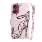 For Motorola Edge 50 Fusion 3D Colored Horizontal Flip Leather Phone Case(Butterfly High-heeled) - 3