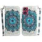 For Motorola Edge 50 Fusion 3D Colored Flip Leather Phone Case(Peacock Wreath) - 1