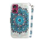 For Motorola Edge 50 Fusion 3D Colored Horizontal Flip Leather Phone Case(Peacock Wreath) - 3