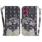 For Motorola Edge 50 Fusion 3D Colored Horizontal Flip Leather Phone Case(Hug Cat) - 1