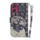 For Motorola Edge 50 Fusion 3D Colored Horizontal Flip Leather Phone Case(Hug Cat) - 3