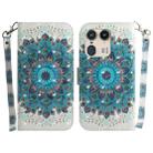 For Motorola Edge 50 Ultra 3D Colored Horizontal Flip Leather Phone Case(Peacock Wreath) - 1