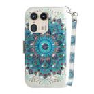 For Motorola Edge 50 Ultra 3D Colored Flip Leather Phone Case(Peacock Wreath) - 3