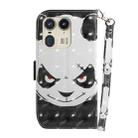 For Motorola Edge 50 Ultra 3D Colored Horizontal Flip Leather Phone Case(Angry Bear) - 3