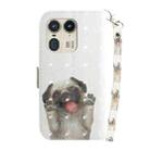 For Motorola Edge 50 Ultra 3D Colored Flip Leather Phone Case(Pug) - 3