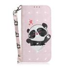 For Motorola Edge 50 Ultra 3D Colored Horizontal Flip Leather Phone Case(Heart Panda) - 2