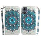 For Motorola Edge 2024 3D Colored Horizontal Flip Leather Phone Case(Peacock Wreath) - 1