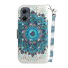 For Motorola Edge 2024 3D Colored Horizontal Flip Leather Phone Case(Peacock Wreath) - 3