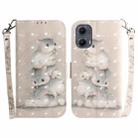 For Motorola Edge 2024 3D Colored Horizontal Flip Leather Phone Case(Squirrels) - 1