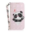 For Motorola Edge 2024 3D Colored Horizontal Flip Leather Phone Case(Heart Panda) - 2