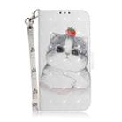 For Motorola Edge 2024 3D Colored Flip Leather Phone Case(Cute Cat) - 2