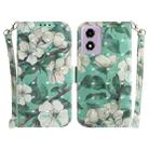 For Motorola Moto G04s / Moto E14 3D Colored Flip Leather Phone Case(Watercolor Flower) - 1