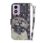 For Motorola Moto G04s / Moto E14 3D Colored Horizontal Flip Leather Phone Case(Hug Cat) - 3