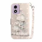 For Motorola Moto G04s / Moto E14 3D Colored Flip Leather Phone Case(Squirrels) - 3