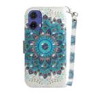 For Motorola Moto G85 3D Colored Horizontal Flip Leather Phone Case(Peacock Wreath) - 3