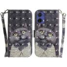 For Motorola Moto G85 3D Colored Horizontal Flip Leather Phone Case(Hug Cat) - 1