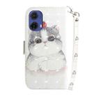 For Motorola Moto G85 3D Colored Horizontal Flip Leather Phone Case(Cute Cat) - 3