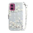 For Motorola Moto G55 3D Colored Flip Leather Phone Case(Magnolia) - 3