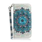 For Motorola Moto G55 3D Colored Flip Leather Phone Case(Peacock Wreath) - 2