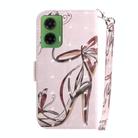 For Motorola Moto G35 3D Colored Flip Leather Phone Case(Butterfly High-heeled) - 3