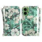 For Motorola Moto G35 3D Colored Flip Leather Phone Case(Watercolor Flower) - 1