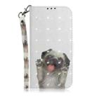 For Motorola Moto G35 3D Colored Flip Leather Phone Case(Pug) - 2