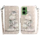 For Motorola Moto G35 3D Colored Flip Leather Phone Case(Squirrels) - 1