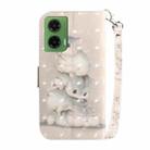 For Motorola Moto G35 3D Colored Flip Leather Phone Case(Squirrels) - 3