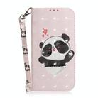 For Motorola Moto G35 3D Colored Flip Leather Phone Case(Heart Panda) - 2