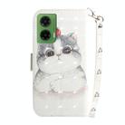 For Motorola Moto G35 3D Colored Flip Leather Phone Case(Cute Cat) - 3